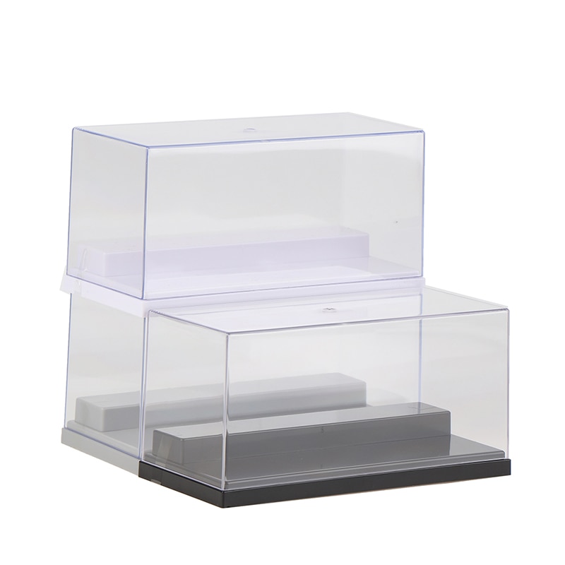 Transparente acryl-vitrine, 2 -stufig, aus plexiglas, staubdicht, für modellautos, actionfiguren und sammlerstücke 1 pc
