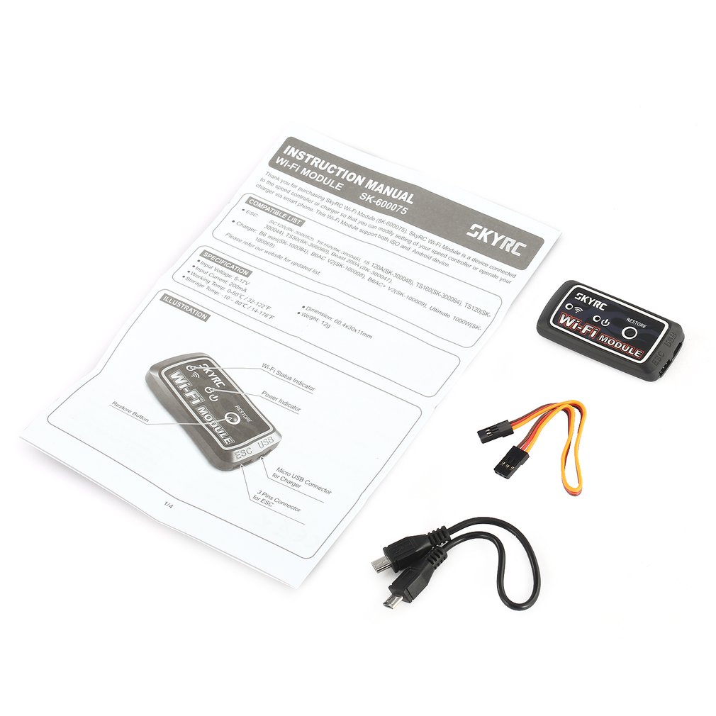 ! Module WiFi SKYRC SK-600075-01 Compatible avec l'esc d'origine et le chargeur Imax B6 Mini B6AC V2 pour les pièces de rechange RC modèle RC