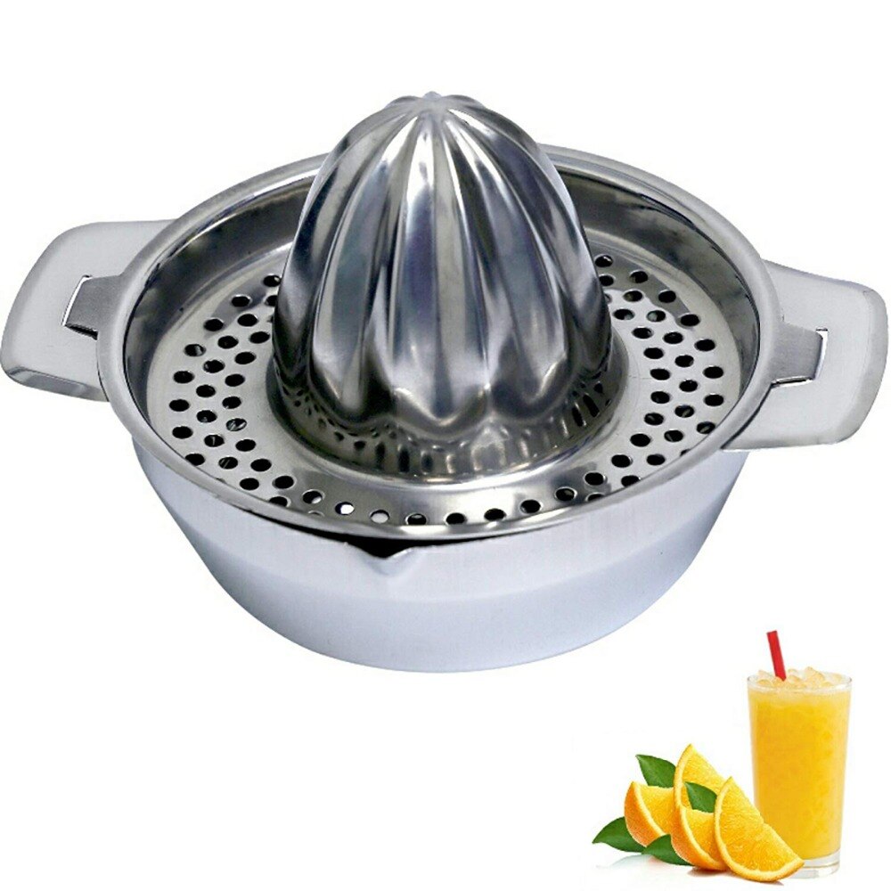 Stainless Steel Citrus Juicer + Strainer Hand Squeezer Press Tool for Lemon Lime Orange Fruit