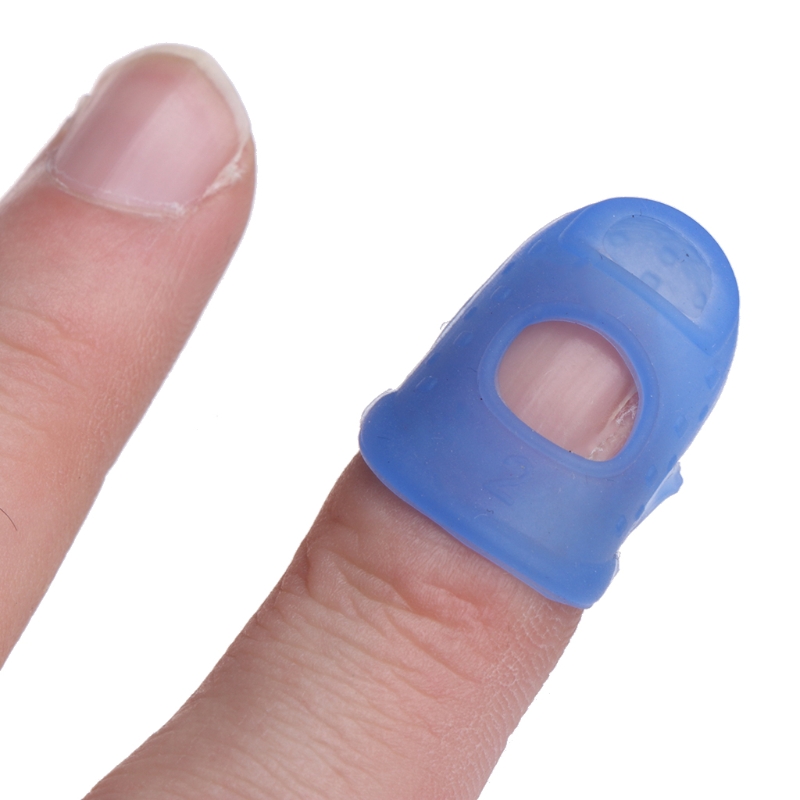 Silikon fingerborg finger skyddar sömnad sömnad needlewk verktyg slumpmässiga cols