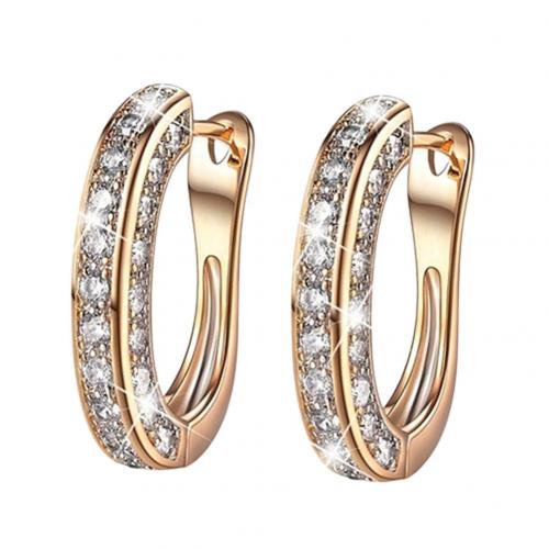 Neueste Elegante Frauen Strass Dekoration Ohr Zucht Ringe Band Ohrringe Party Zubehör Schmuck: golden