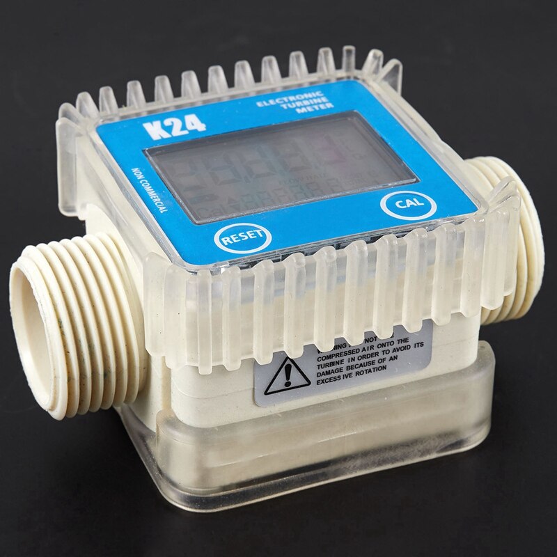 2 Pcs Mini Digital Turbine Flow Meter Fuel Flow Meter Turbine Flowmeter, A &amp; B