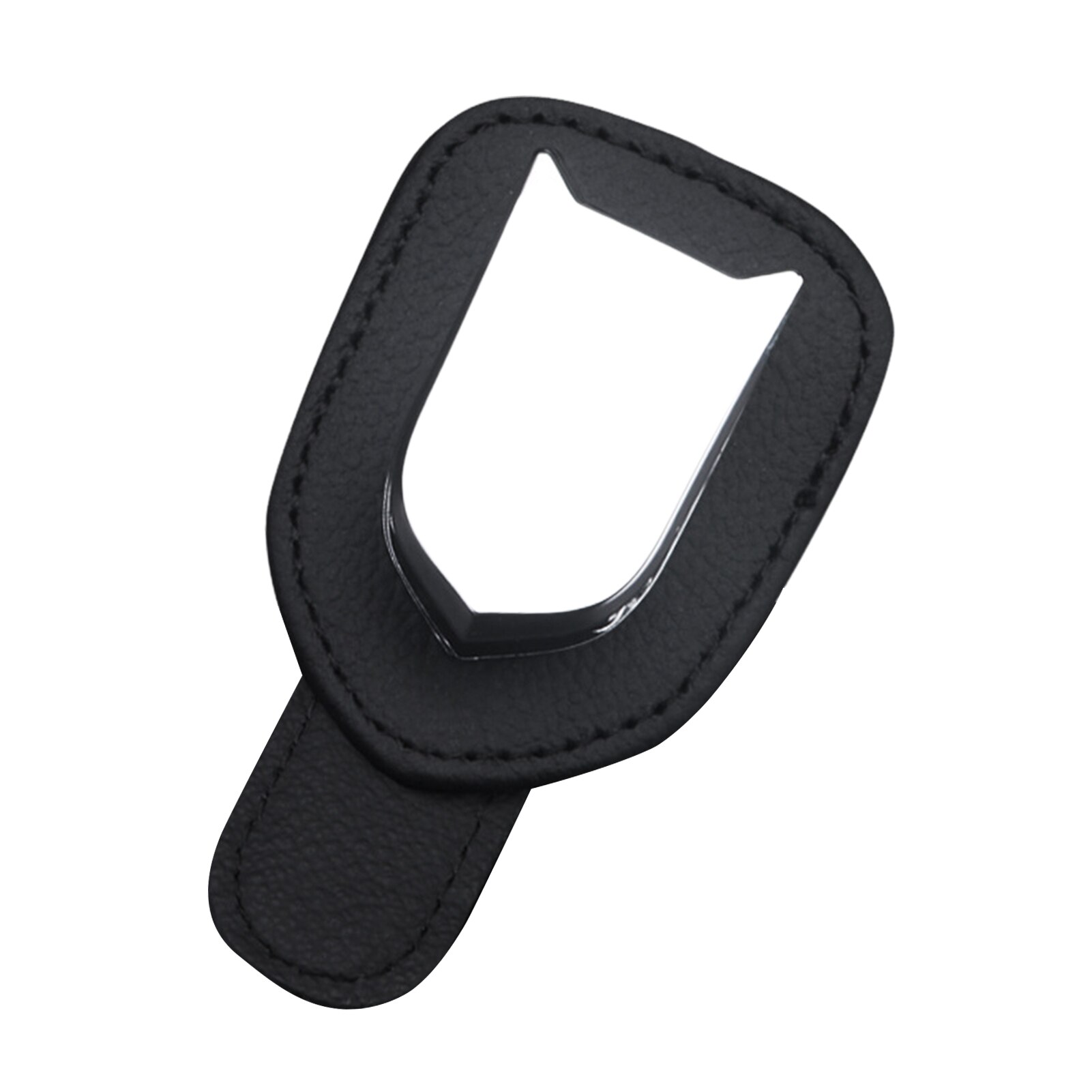 Porta occhiali da sole per auto porta occhiali da sole per auto visiera universale per auto occhiali da sole porta occhiali in pelle appendiabiti e biglietto: Black