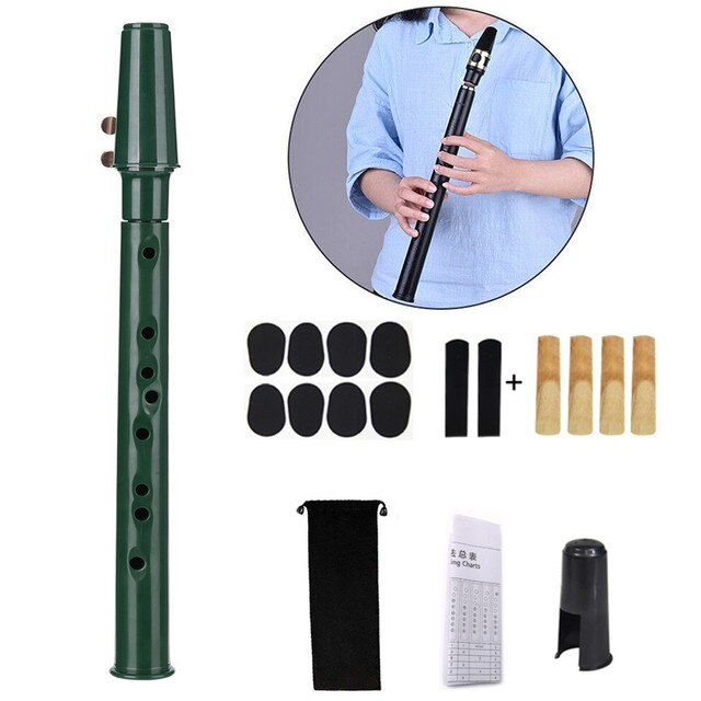 8-Hole Mini Pocket Saxofoon Little Sax Set Met Alto Mondstuk Ligatuur Riet Pads Vinger Grafieken Schoonmaken doek