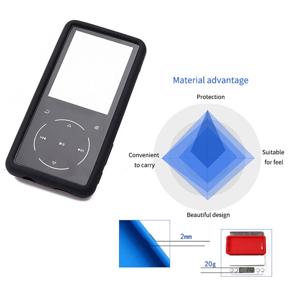 Custodia MP3 SOULCKER D16 - Cover Protettiva Silicone Morbido Sottile
