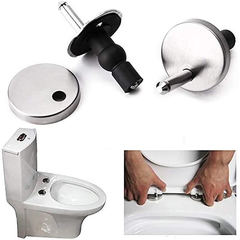Tornillos de liberación rápida para bisagra de asiento de inodoro, accesorios de agujero, expansión de goma con Base de 50MM, 6 uds.