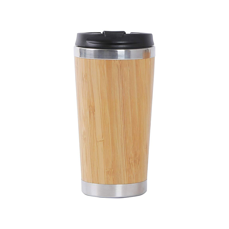450ML Natuurlijke Pure Handgemaakte Bamboe Reizen Mok Met Deksel Rvs Bamboe Ronde Thee Kopjes