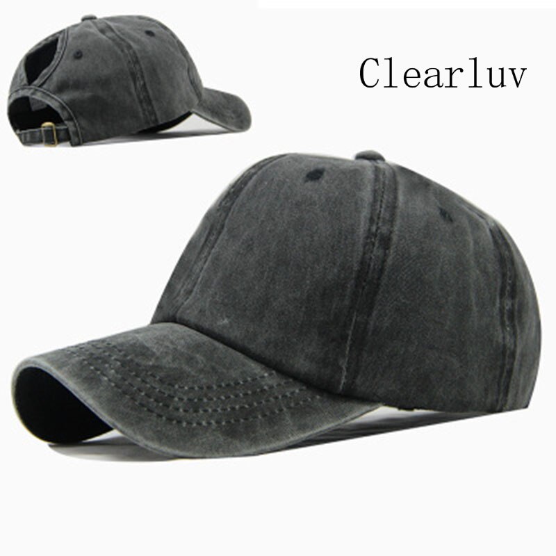 Uformell kvinne baseball lokk mannlig kvinnelig hatt vår baseball lokk til menn ensfarget retro bomull utendørs sommer nødt hatt: Svart