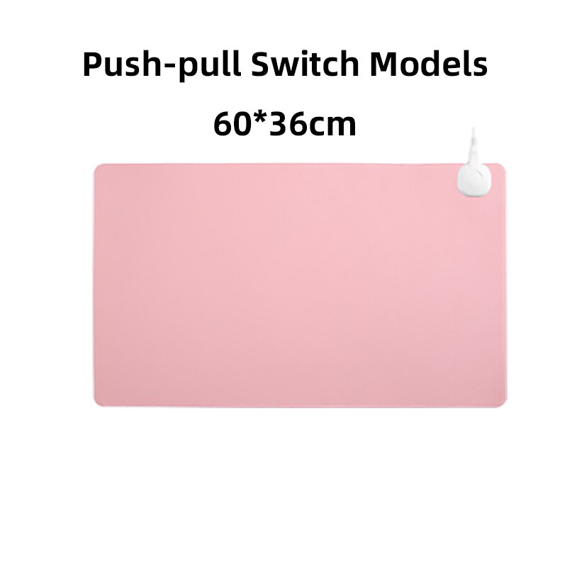Office Desktop Heating Mouse Pad Intelligent Heated Mat Electric Heating Pad Carpet Hand Warmer for Home Year: Pink