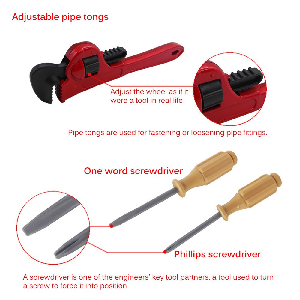 14Pcs Repair Tool Toy House Toys For Boys Pretend Play Model DIY Tool For Baby Early Learning Toys Home Simulation Plastic