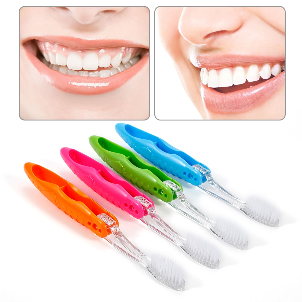 Y&W&F Portable 1PC Compact Foldable Folding Toothbrush Tooth Brush Dental Cleaning Tool To Carry Modern Mini Random Color