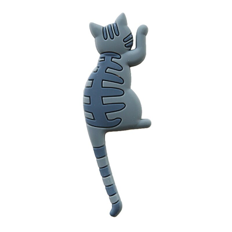 réfrigérateur aimant mignon chat montage mural clés crochet magnétique porte-clés aimant support crochets cintre réfrigérateur porte décor: E
