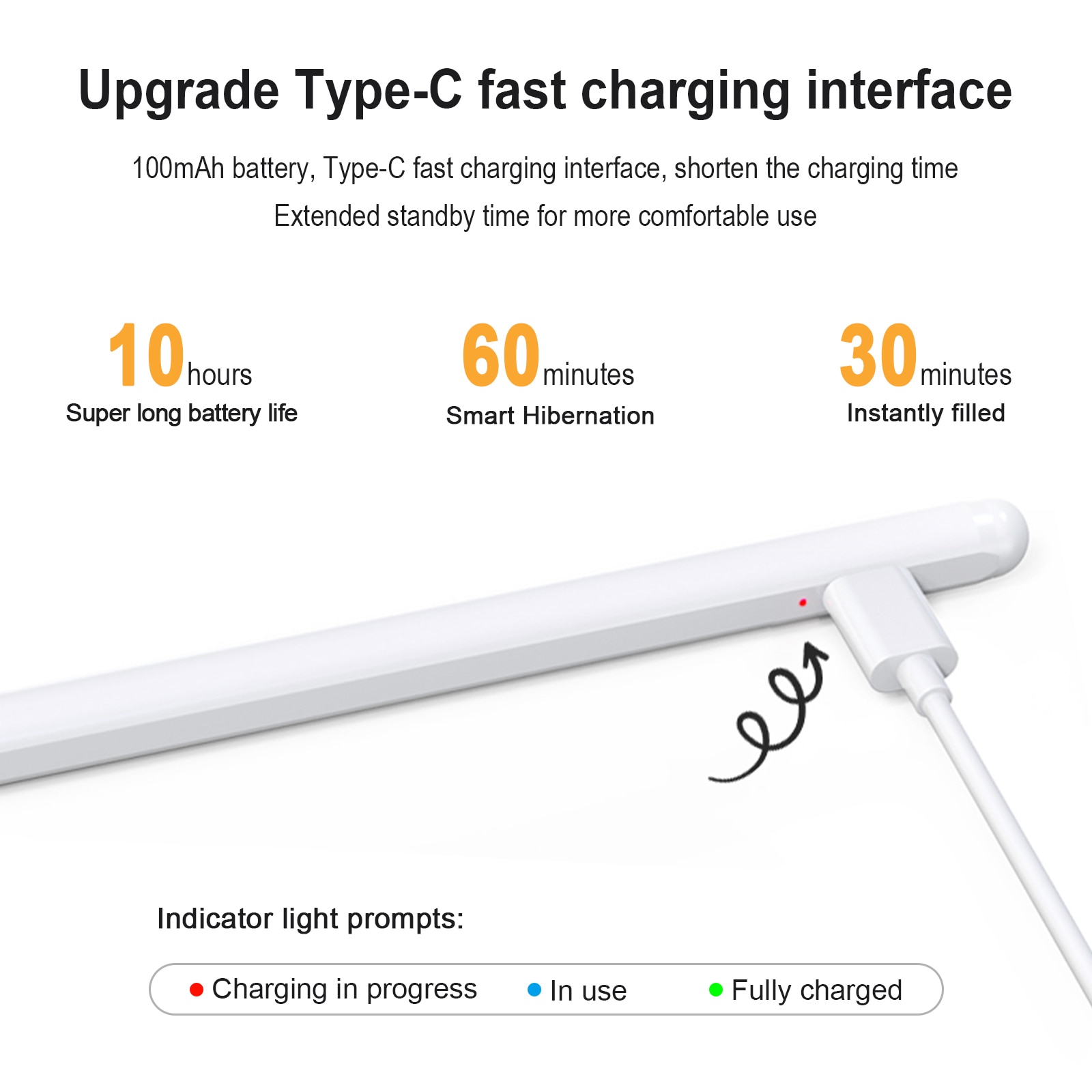 For Apple Pencil iPad Pro Stylus Touch Pen for Table with Palm Rejection Bluetooth Power Display For iPad