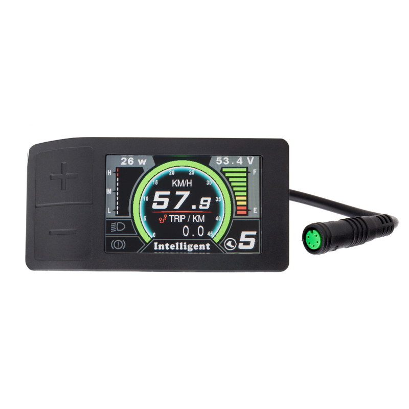 Bafang-pantalla LCD TFT para bicicleta eléctrica, 500C, indicador de velocidad, 8FUN, Motor central de 36V, 48V, 52V, 60V, 750W: Default Title