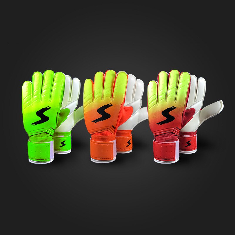 Guantes de látex de Color degradado, Portero De Fútbol, con protector para los dedos, estilo