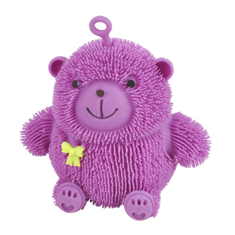 Giocattolo educativo interattivo della palla dell&#39;orso dello sfiato dei bambini con i giocattoli educativi portatili A2UB di addestramento del cervello della scanalatura: Purple