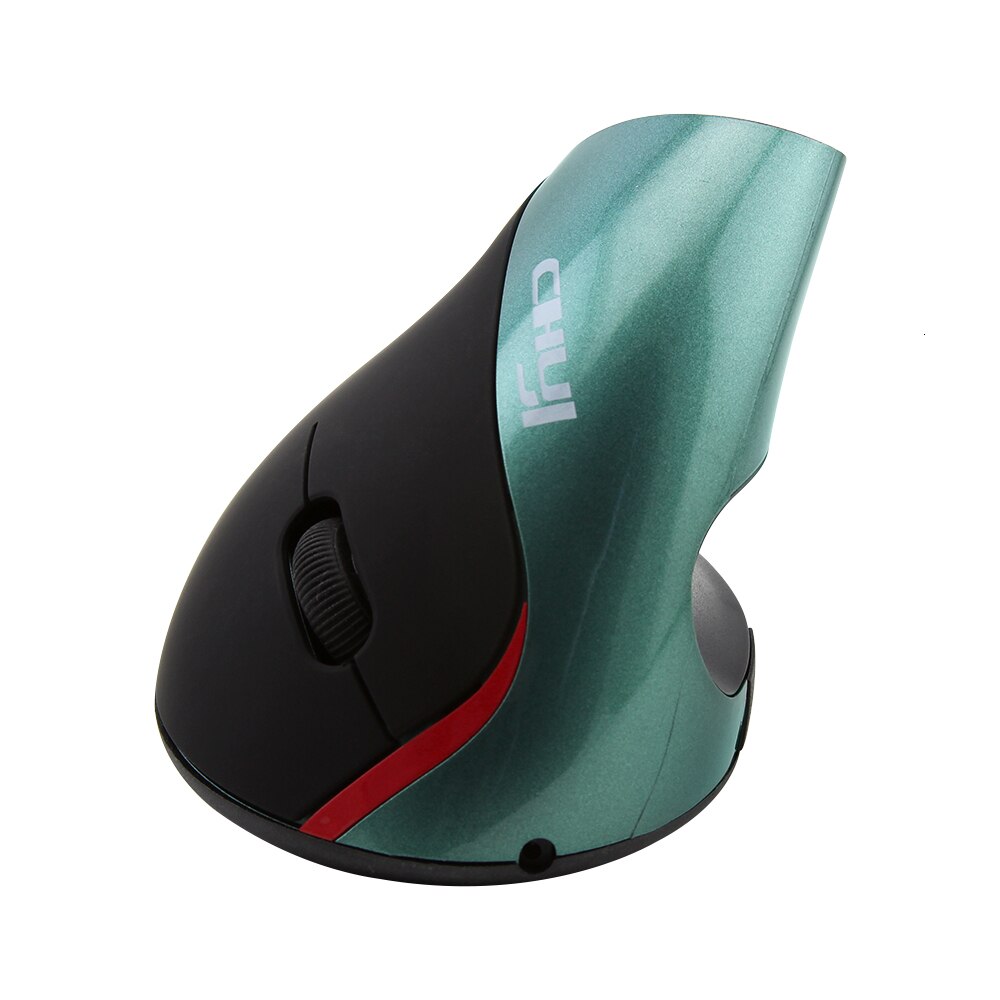 CHYI Wireless Vertical Mouse Ergonomic 1600DPI Optical Muase Rechargeable USB Computer Mice With Mouse Pad For Laptop Gamer PC: Only Green Mouse