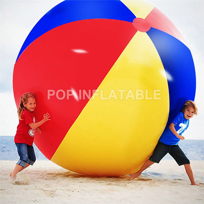 100cm/150cm/200cm ballon de plage gonflable géant grand trois couleurs épaissi PVC eau volley-Ball Football partie extérieure enfants jouets