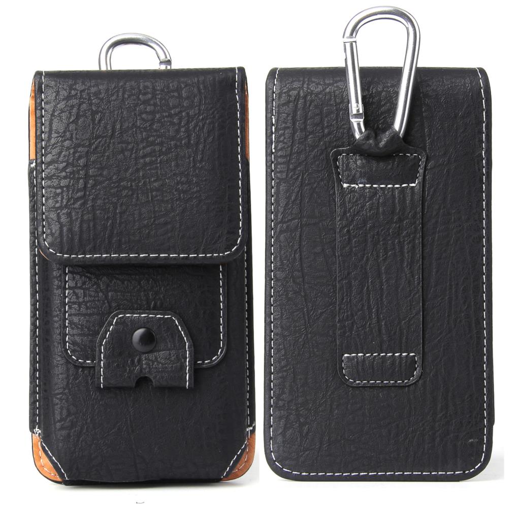 Universele Pouch Lederen Case Voor Nokia 6.2 4.2 3.2 2.2 3 5X5X6X7X71 taille Tas Magnetische holster Riemclip Telefoon Cover: For Nokia 6.2 / Black