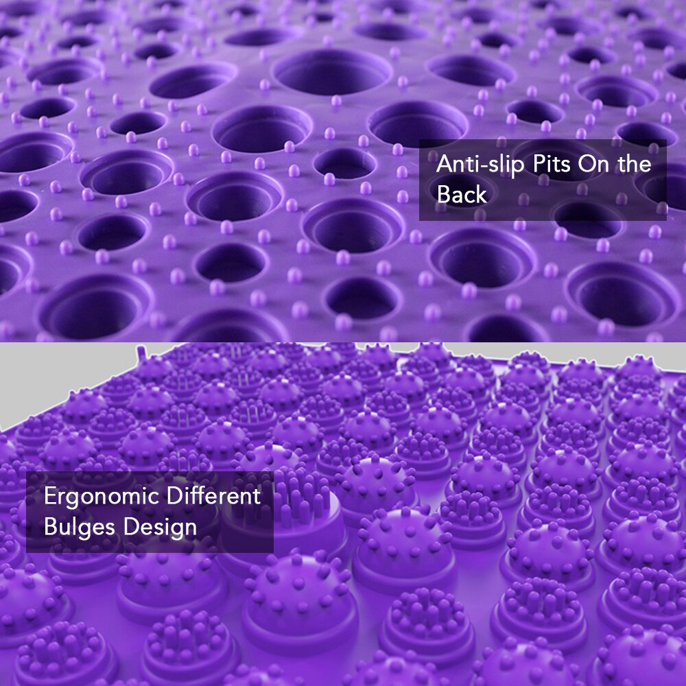 2PCS Acupressure Mats Exercise Mats Foot Massage Cushion Acupuncture Circulation Foot Massage Pad Outdoor Fitness Equipment