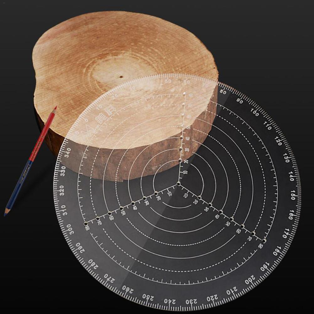 1Pc Portable All Circular 20/30cm Plastic 360 Degree Pointer Protractor Ruler Angle Finder Swing Arm For School Office Supplier
