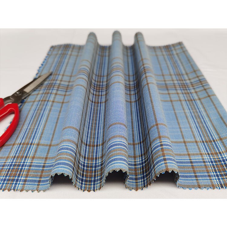 145cmx50cm polyester twill check cloth yarn dyed School uniform plaid