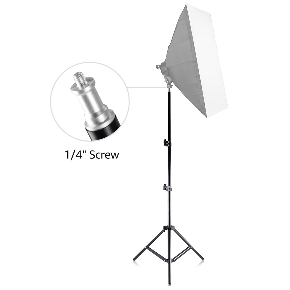 50/150/200cm Light Stand Tripod Adjustable Height Three Sections Heavy Duty Aluminum Alloy Material 1/4 Inches Screw for Lights