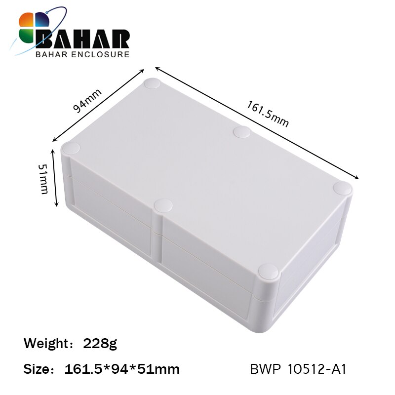 Waterdichte aansluitdoos ABS doos elektrische diy instrument case IP68 outdoor plastic behuizing kleine elektrische doos 161.5*94 * 51mm: BWP10512-A1