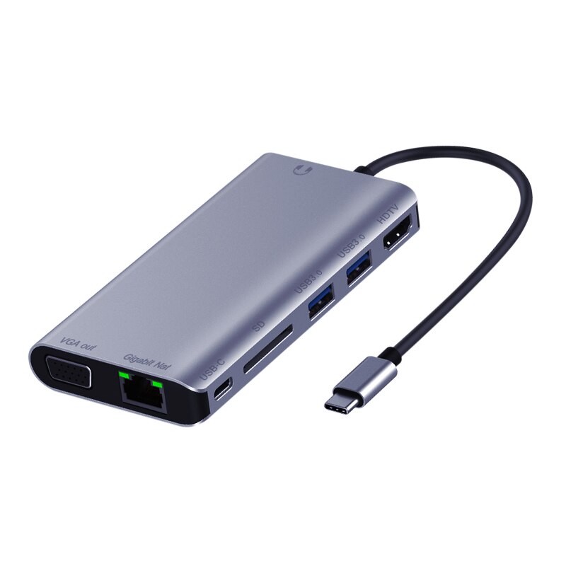 Huawei Dex Modus Karte Slot Reader 8 In 1 Adapter Hub für Macbook für Samsung Typ C Dock USBC zu rj45 Lan 4K HDMI VGA 2USB 3,0 SD