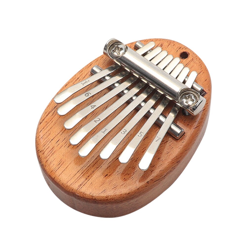 Retro Kalimba Draagbare Duim Piano Houten Exquise Vinger Harp Muzikale Mbira Instrument Voor Kinderen Volwassen Beginners 8 Toetsen: A