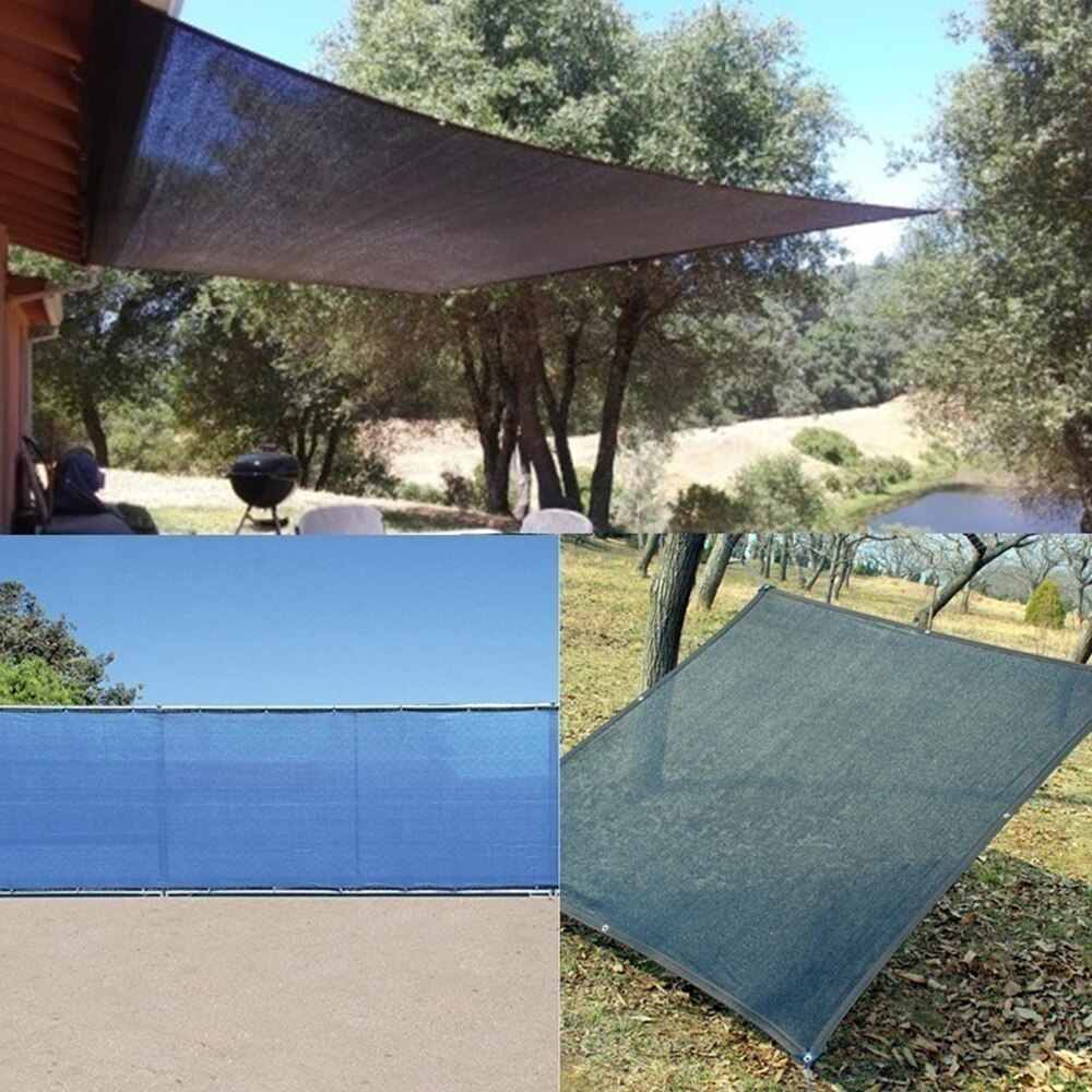 Cortina bloqueadora solar para jardín al aire libre, cortina bloqueadora de protección solar, red de tela solar, cubierta de invernadero para coche, Anti-UV 85%