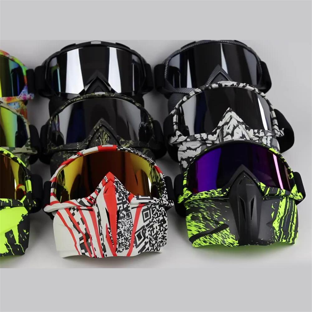 Ski Snowboard Bril Sneeuwscooter Skiën Goggles Winddicht Skiën Glas Motocross Zonnebril Met Mond Filter Earware