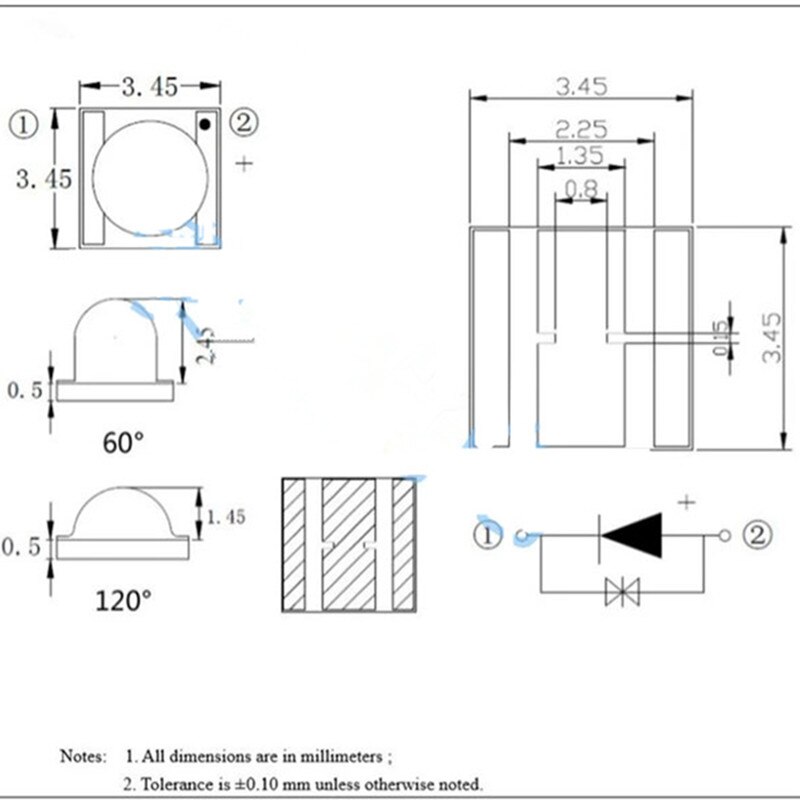 3W 3535 SMD Infrarot LED IR LED 42mil 760nm Chips Für Sicherheit Kamera Wachsen Lichter