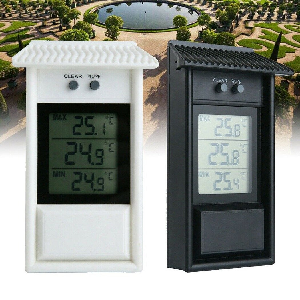 Digital Thermometer Display Garden Greenhouse Indoor Outdoor Room Wall