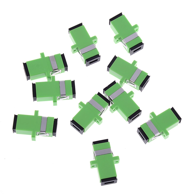 10PCS Sc Apc Simplex Mode Fiber Optic Adapter Sc Apc Optical Fiber Coupler Connector