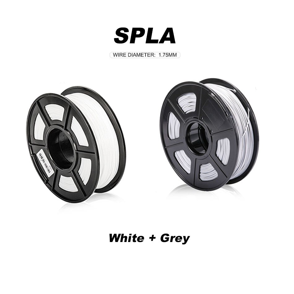 SUNLU 3D Printer Filament SPLA 1.75mm 1KG Colorful Plastic Printing Material 3 Colors White Black GREY