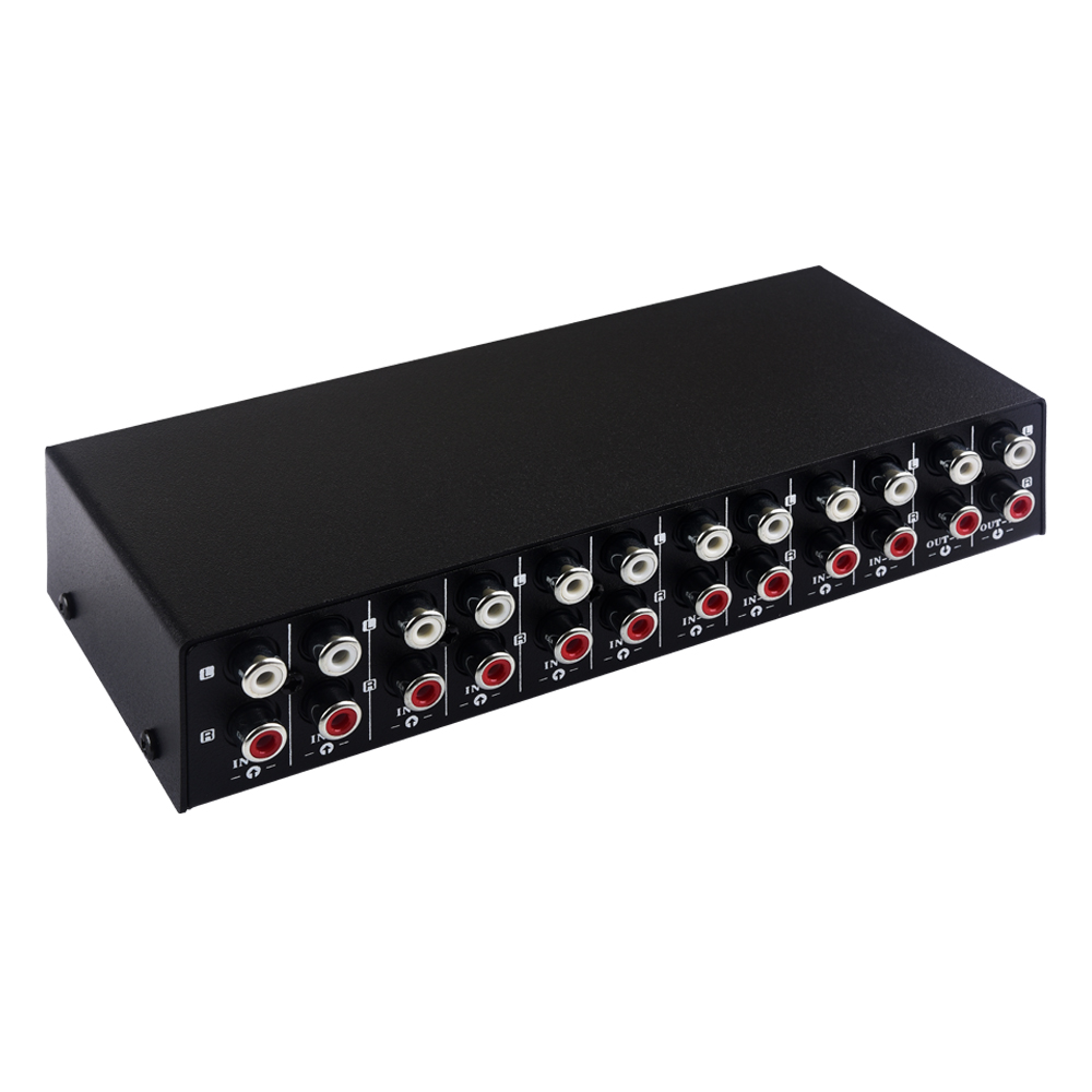 10-in 2 oder 2-in 10-out audio signal auswahl switcher&#39;s audio switcher&#39;s lautsprecher switcher&#39;s zwei-weg schalter RCA interface