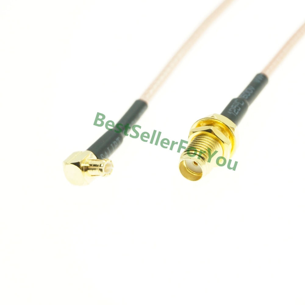 SMA female nut bulkhead To MCX Male Right Angle RA PLUG RG316 Pigtail Cable RF Coaxial Cable