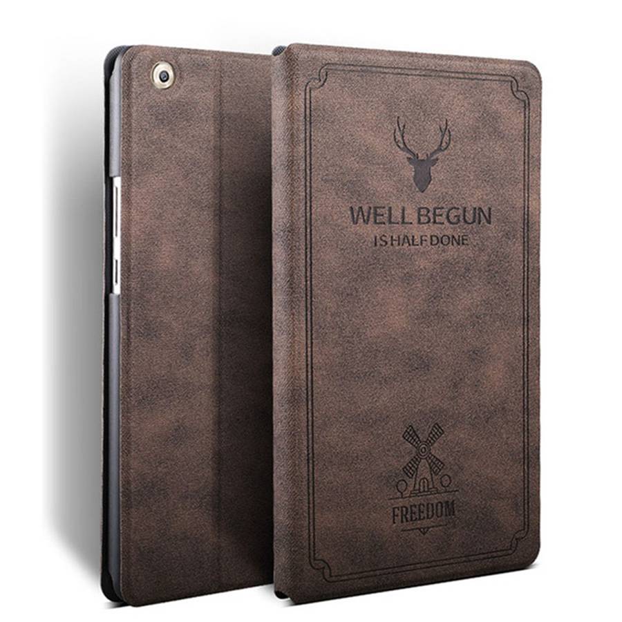 Custodia sottile in pelle PU retrò per Huawei MediaPad M5 Lite 10 BAH2-L09 W19 Tablet Funda Stand Cover per Huawei m5 lite 10 custodia + pellicola