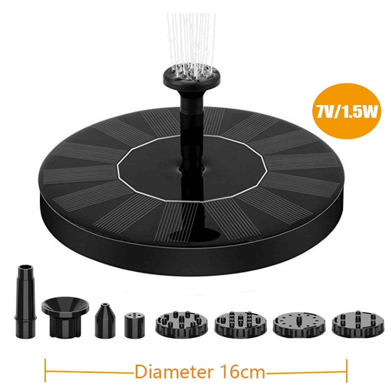 Solar Bird Bath Fonteinpomp Vrijstaande Drijvende Zonne-energie Fonteinpomp voor Vogelbad Tuin Vijver Zwembad Buiten: Sneeuw Camouflage
