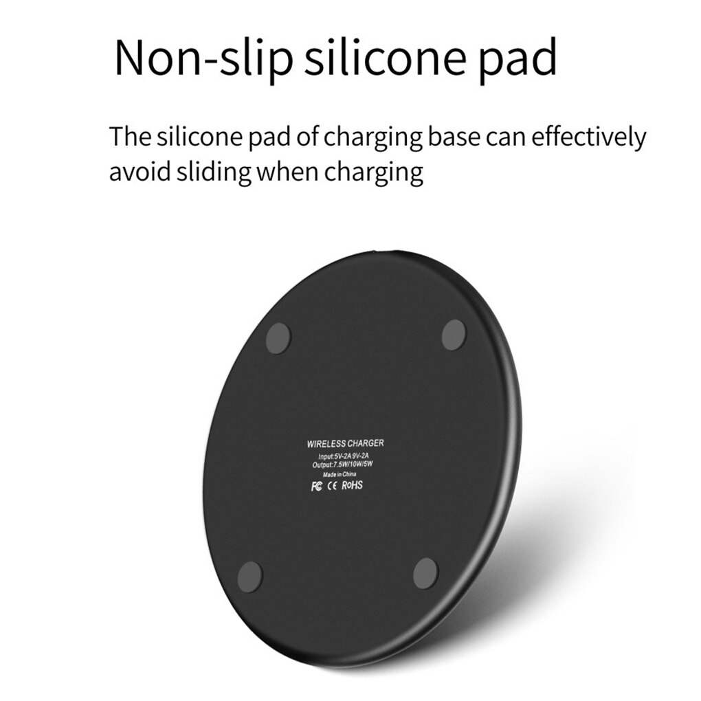Smartphone Wireless Charging Mobile Phone Charging Pad Round Phone Power Supply 5W/10W/7.5W 3-in-1