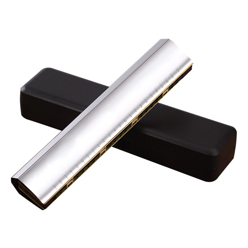 Harmonica 24 Trous En Do - Professionnel, Cadre Résine ABS, Anche Bronze Phosphoreux, Couvercle Inox - 2