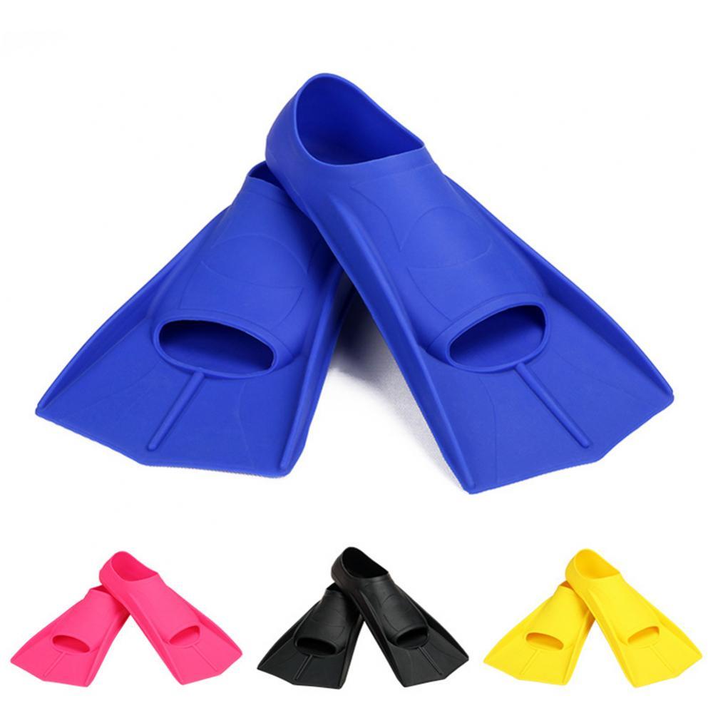 1 Pair Swimming Flippers Diving Snorkeling Surfing Swim Soft Silicone Foot Fins