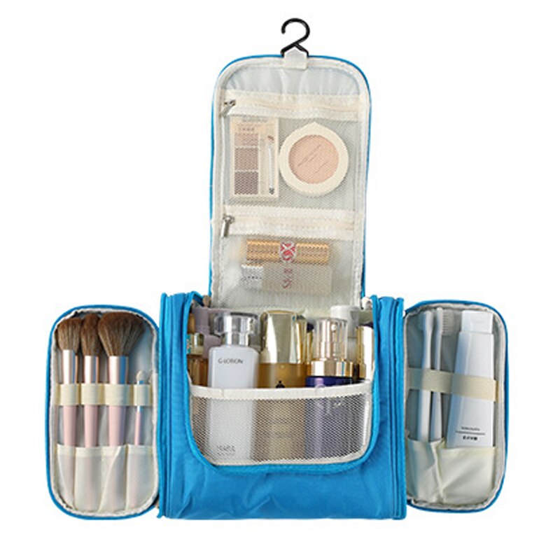 Waterdichte Travel Organizer Bag Unisex Vrouwen Cosmetische Zak Opknoping Reizen Make Tassen Wassen Toilettas Kits Opbergzakken: Sky blue