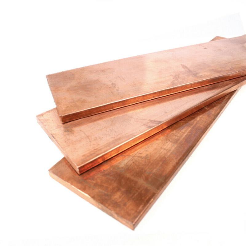 1pc t2 metallitanko punainen kupari litteä nauha 99.95%  puhdasta kuparia levyn paksuus 1/1.5/2/3/4/5mm*15mm*250mm