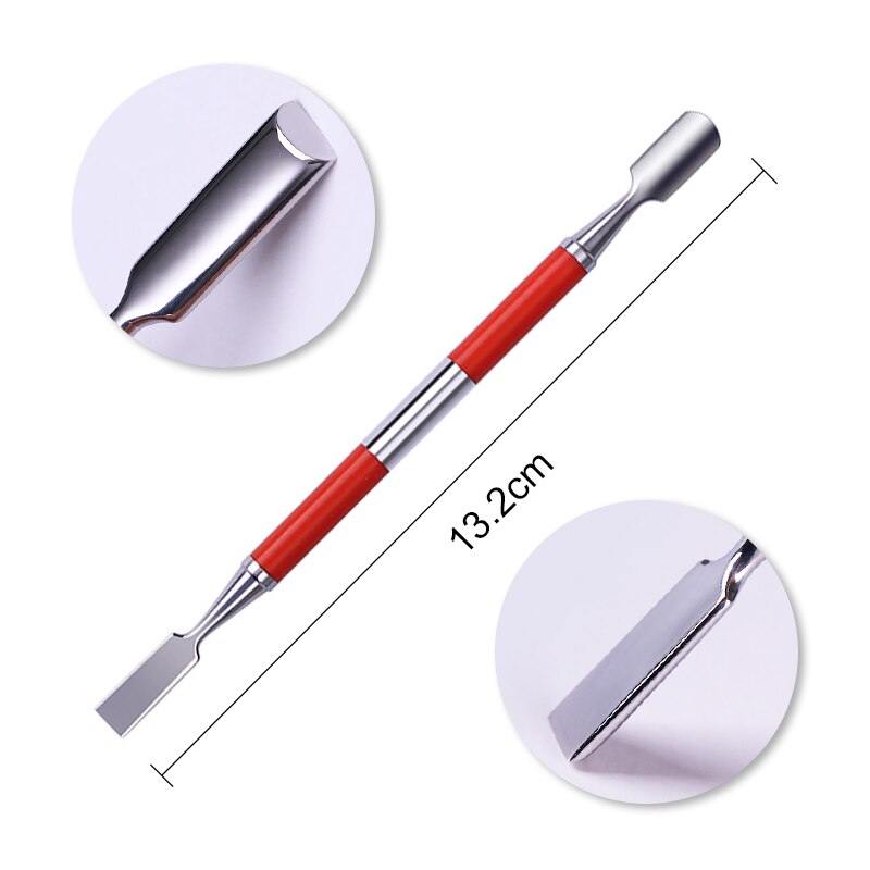 1 pc dobbelt-endede kvarts scrubs negle neglebånd pusher sten pen gryn død hud remover trimmer negle kunst plejeværktøj: 22