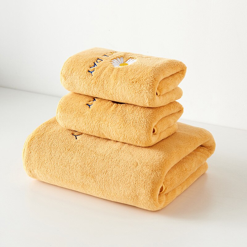 3pcs/set Coral Velvet Towel Set 35x75/70x140cm Super Absorbant Face Bath Towel Home Hotel Quick Dry Bathroom Towel: Set 8