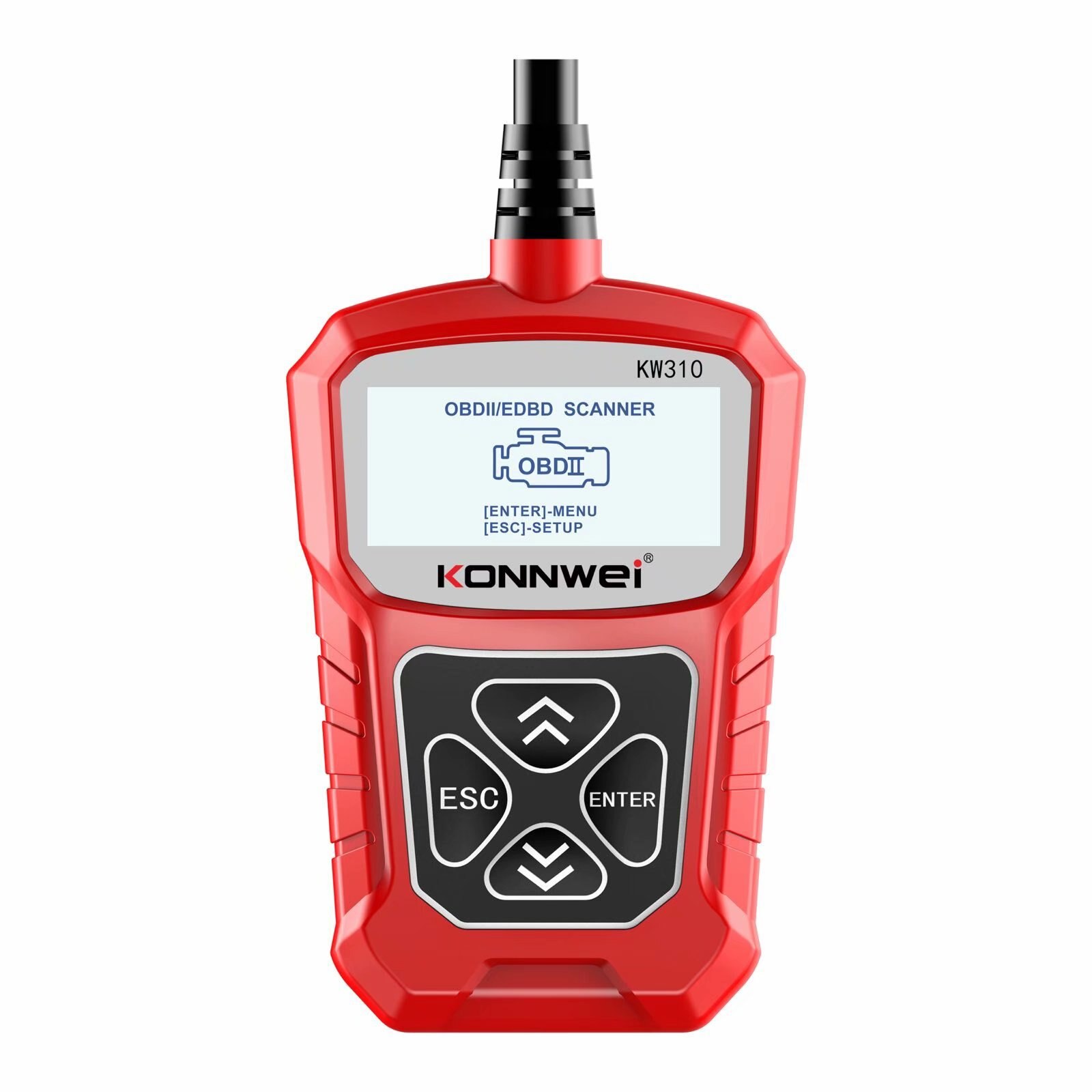 KONNWEI KW309 OBDII Auto escáner de diagnóstico de coche herramienta OBDII/2 Código lector EOBD máquina de escaneo 7 idiomas Auto OBDII escáner