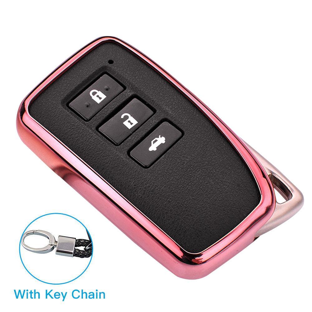 KUNIO Sleutelhoes geschikt voor Toyota Yaris Cross Harrier Hilux Land Cruiser 200 Series Mirai Mark X 250G autosleutel hoes TPU sleutelhanger