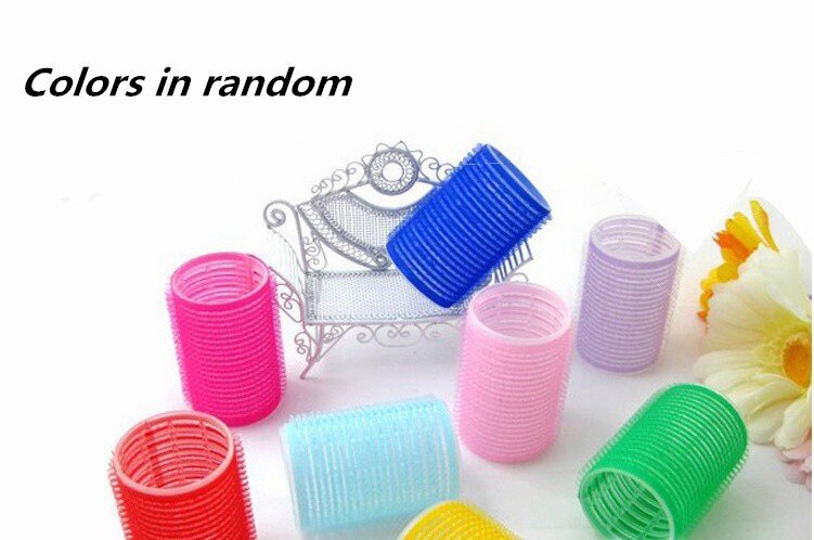 6 x Large Magic Velcro Cling Hair Rollers Curlers Hair Style Salon DIY 4.8cm Diameter